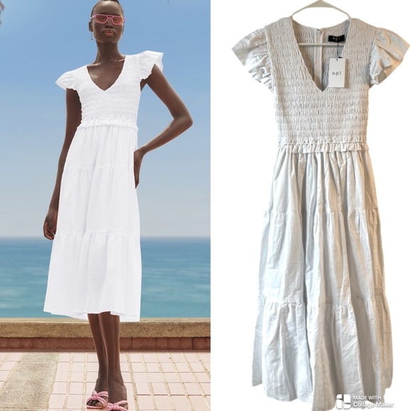 NWT Tuckernuck O.P.T. Phoebe linen and cotton dress NWT - Picture 1 of 8